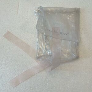 Mary Kay cosmetic gift bag merchandise products pink transparent ribbon closure